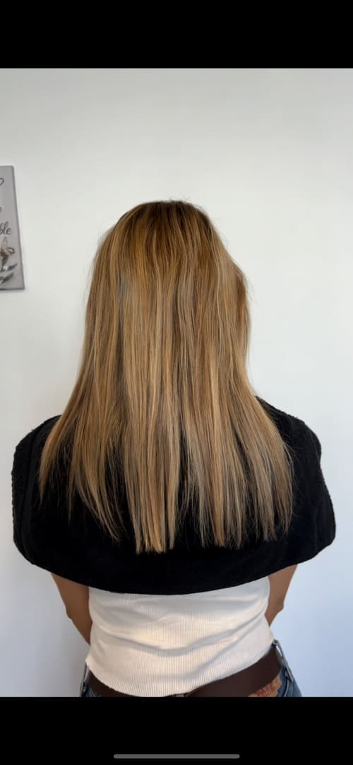 Before hair extensions