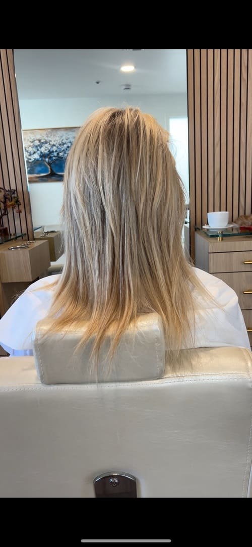 Before hair extensions